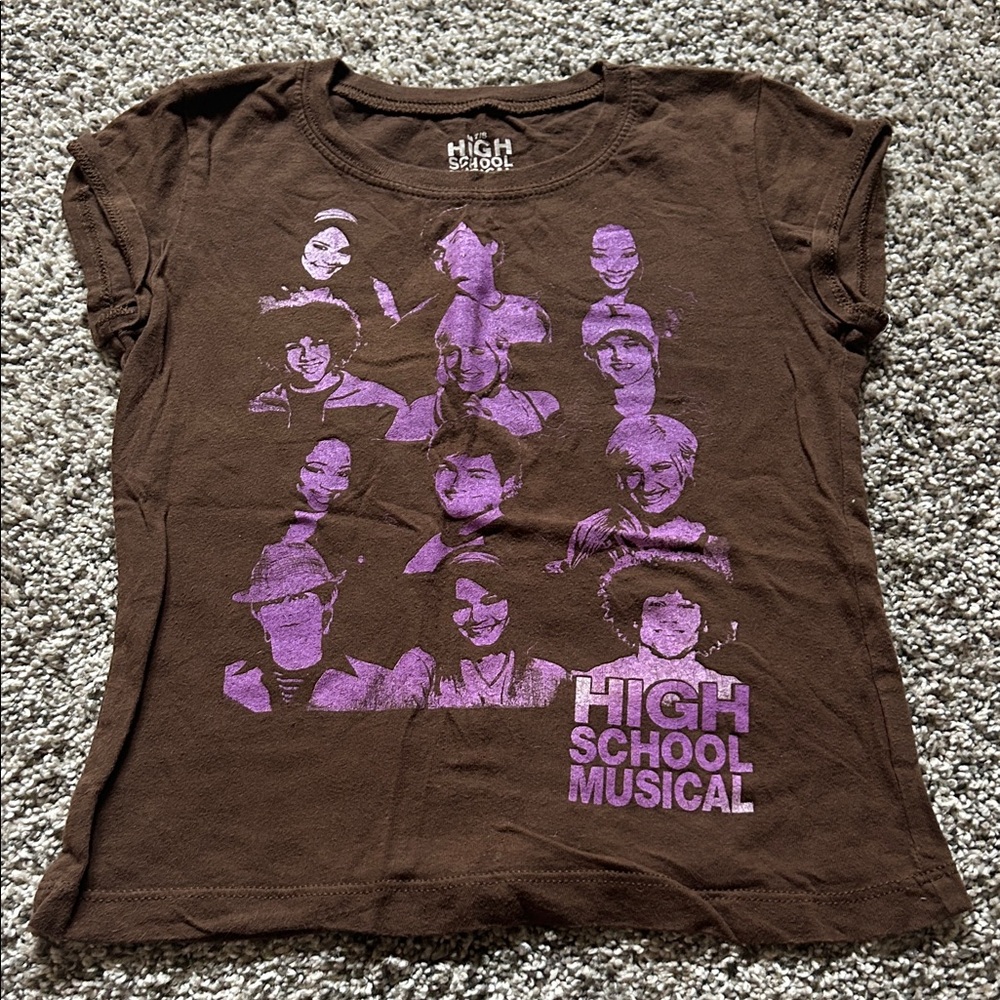 Disney High School Musical Brown T-Shirt with Purple Graphic